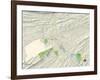 Political Map of Kingsport, TN-null-Framed Art Print