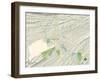 Political Map of Kingsport, TN-null-Framed Art Print