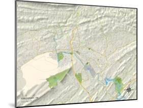 Political Map of Kingsport, TN-null-Mounted Art Print