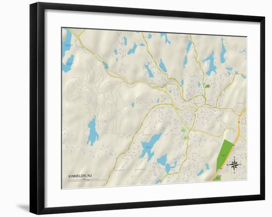 Political Map of Kinnelon, NJ-null-Framed Art Print