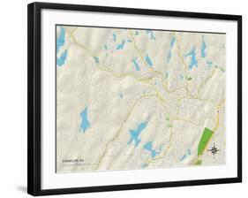 Political Map of Kinnelon, NJ-null-Framed Art Print