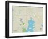 Political Map of Kissimmee, FL-null-Framed Art Print