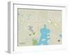 Political Map of Kissimmee, FL-null-Framed Art Print