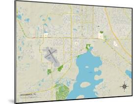 Political Map of Kissimmee, FL-null-Mounted Art Print