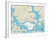 Political Map of Kittery, ME-null-Framed Art Print