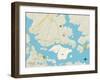 Political Map of Kittery, ME-null-Framed Art Print