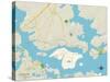 Political Map of Kittery, ME-null-Stretched Canvas