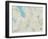 Political Map of Klamath Falls, OR-null-Framed Art Print