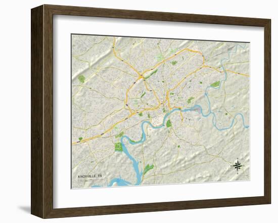 Political Map of Knoxville, TN-null-Framed Art Print