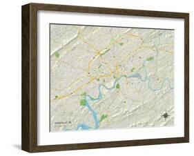 Political Map of Knoxville, TN-null-Framed Art Print