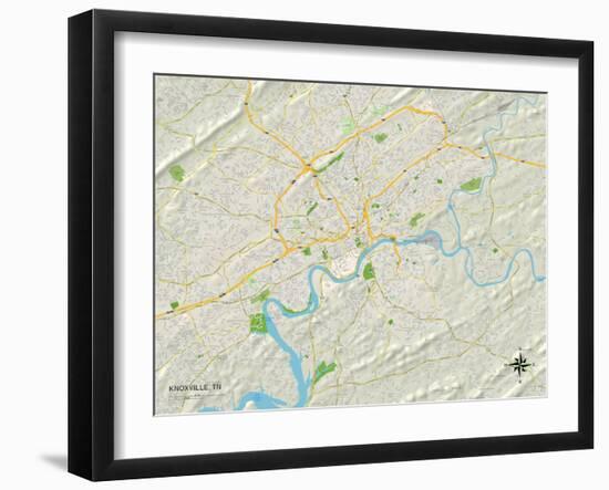 Political Map of Knoxville, TN-null-Framed Art Print
