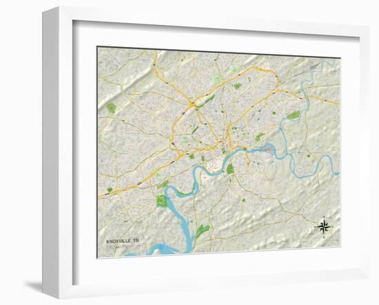 Political Map of Knoxville, TN-null-Framed Art Print