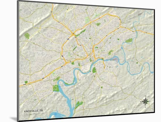 Political Map of Knoxville, TN-null-Mounted Art Print
