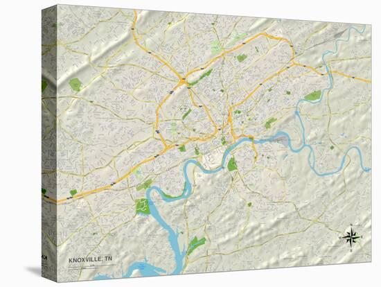 Political Map of Knoxville, TN-null-Stretched Canvas