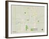 Political Map of Kokomo, IN-null-Framed Art Print