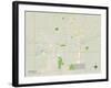 Political Map of Kokomo, IN-null-Framed Art Print