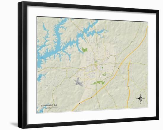 Political Map of La Grange, GA-null-Framed Art Print