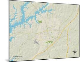 Political Map of La Grange, GA-null-Mounted Art Print