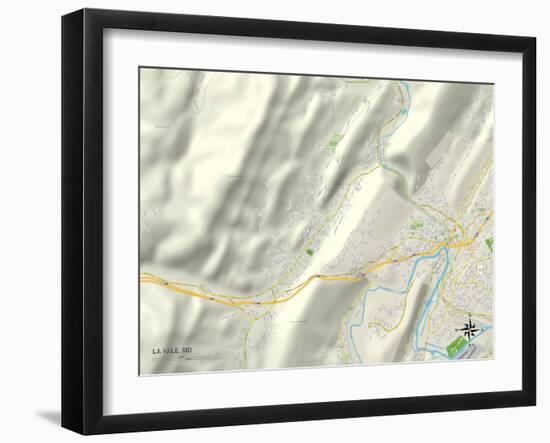 Political Map of La Vale, MD-null-Framed Art Print