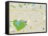 Political Map of La Verne, CA-null-Framed Stretched Canvas