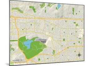 Political Map of La Verne, CA-null-Mounted Art Print