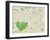 Political Map of La Verne, CA-null-Framed Art Print