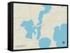 Political Map of Lac du Flambeau, WI-null-Framed Stretched Canvas