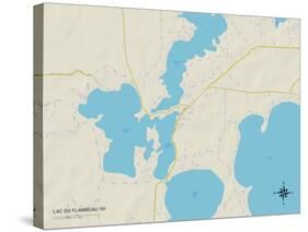 Political Map of Lac du Flambeau, WI-null-Stretched Canvas