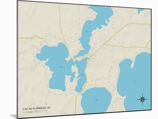 Political Map of Lac du Flambeau, WI-null-Mounted Art Print