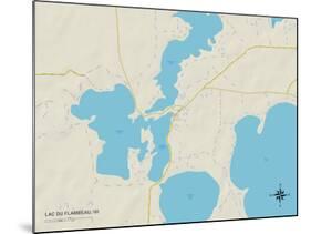 Political Map of Lac du Flambeau, WI-null-Mounted Art Print