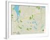 Political Map of Lacey, WA-null-Framed Art Print