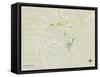 Political Map of Lafayette, LA-null-Framed Stretched Canvas