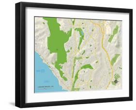 Political Map of Laguna Niguel, CA-null-Framed Art Print