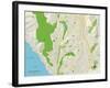 Political Map of Laguna Niguel, CA-null-Framed Art Print