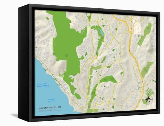 Political Map of Laguna Niguel, CA-null-Framed Stretched Canvas