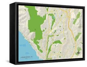 Political Map of Laguna Niguel, CA-null-Framed Stretched Canvas