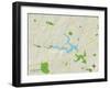 Political Map of Lake Barcroft, VA-null-Framed Art Print