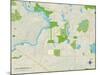 Political Map of Lake Barrington, IL-null-Mounted Art Print