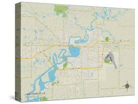 Political Map of Lake Charles, LA-null-Stretched Canvas