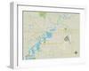 Political Map of Lake Charles, LA-null-Framed Art Print