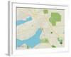 Political Map of Lake Geneva, WI-null-Framed Art Print