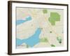 Political Map of Lake Geneva, WI-null-Framed Art Print