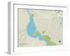 Political Map of Lake Havasu City, AZ-null-Framed Art Print