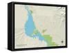 Political Map of Lake Havasu City, AZ-null-Framed Stretched Canvas