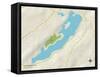 Political Map of Lake Mohawk, NJ-null-Framed Stretched Canvas