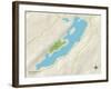 Political Map of Lake Mohawk, NJ-null-Framed Art Print