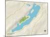 Political Map of Lake Mohawk, NJ-null-Mounted Art Print