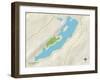 Political Map of Lake Mohawk, NJ-null-Framed Art Print