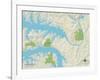 Political Map of Lake Ozark, MO-null-Framed Art Print
