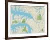 Political Map of Lake Ozark, MO-null-Framed Art Print